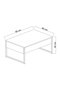 Hanah Home Juego Muebles Sala Travertino y Oro Melamina y Metal